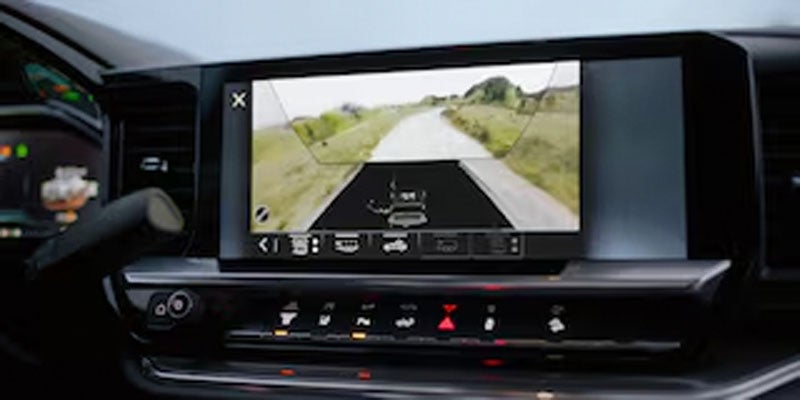2026 Silverado 2500HD rear camera view on the centre touchscreen