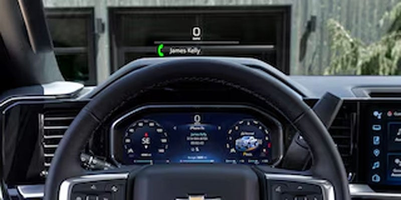 2026 Silverado 2500HD instrument cluster and head-up display
