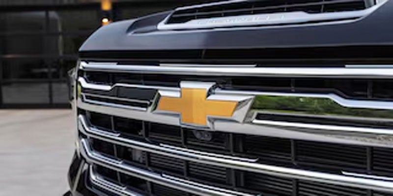 2026 Chevrolet Silverado 2500HD front grille and Chevrolet bowtie