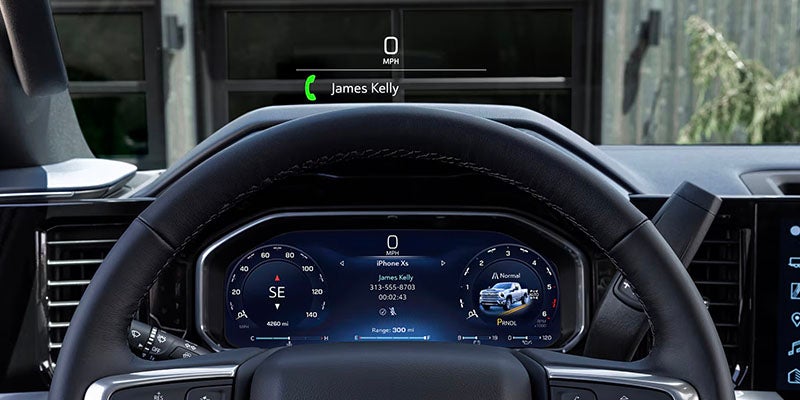 2026 Silverado 2500HD driver display and head-up display