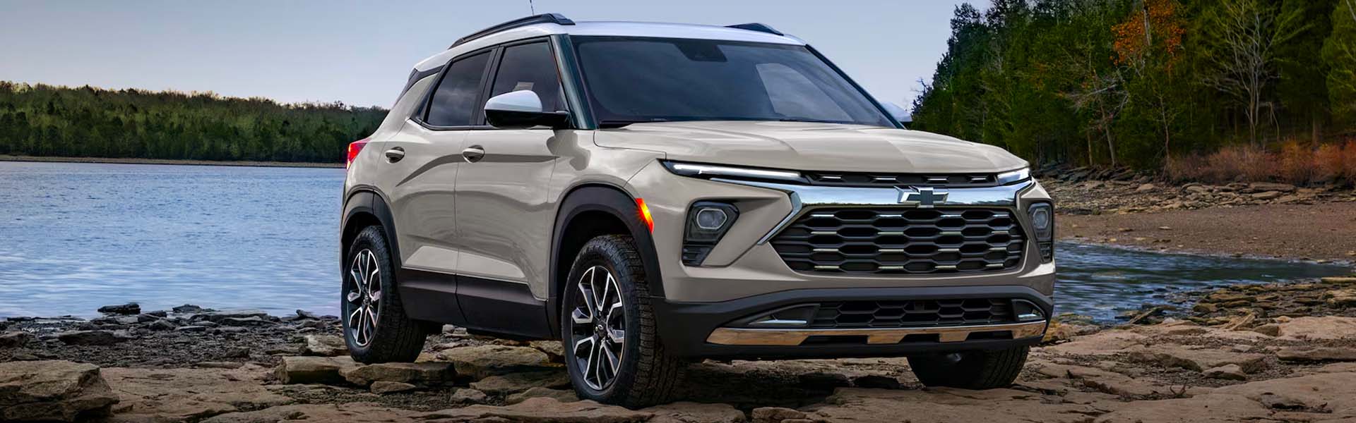 2026 Chevrolet Trailblazer exterior at dusk near water