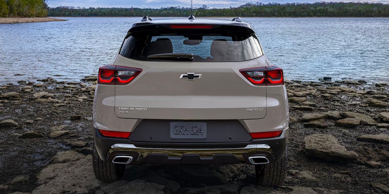 2026 Chevrolet Trailblazer exterior rear view parked at a lake