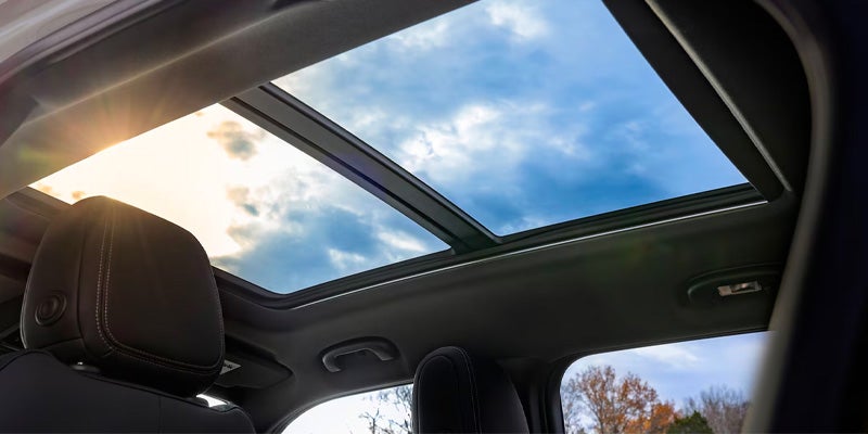 2026 Chevrolet Trailblazer interior panoramic sunroof view