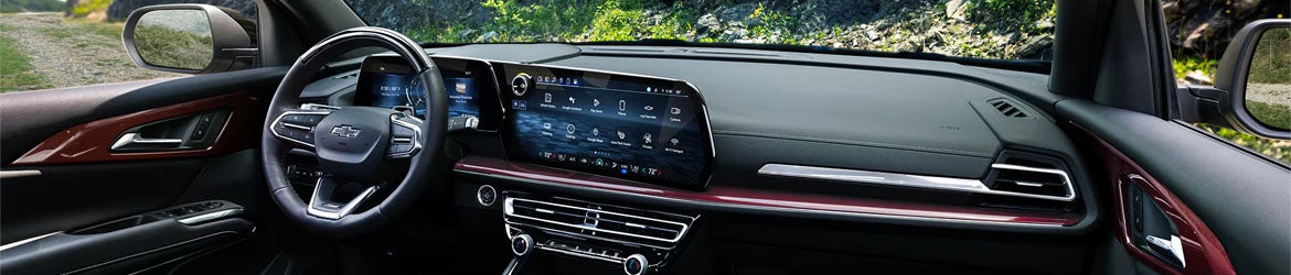 2027 Chevrolet Traverse interior with the 17.7-inch touchscreen