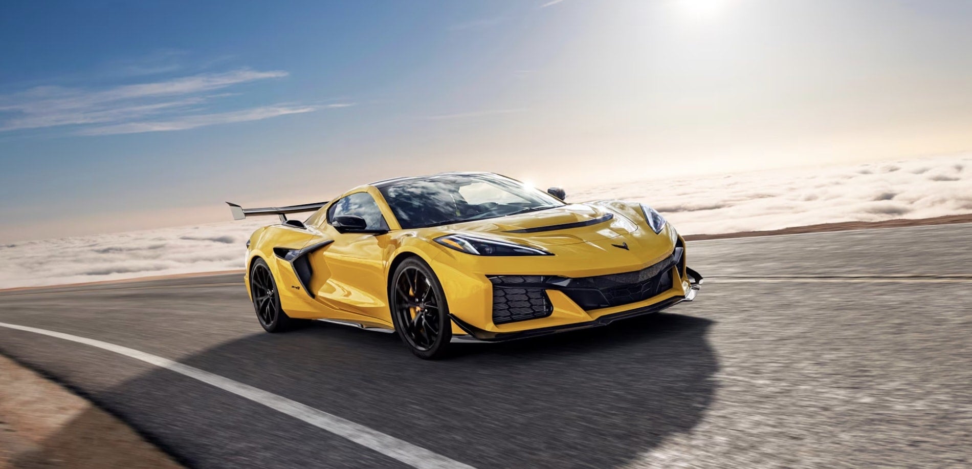 2027 Chevrolet Corvette ZR1 at speed